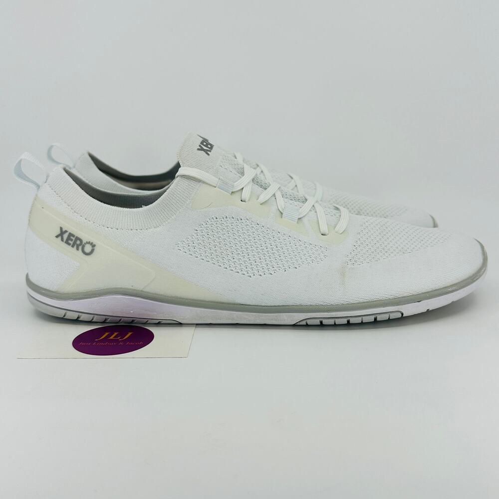 Xero Shoes Men's Nexus Knit White Barefoot Athletic Lifestyle Sneakers Size 12
